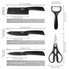 Premium BUCK-1™ 5-Piece Matte Black Kitchen Knife Set