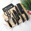 Premium BUCK-1™ 5-Piece Matte Black Kitchen Knife Set