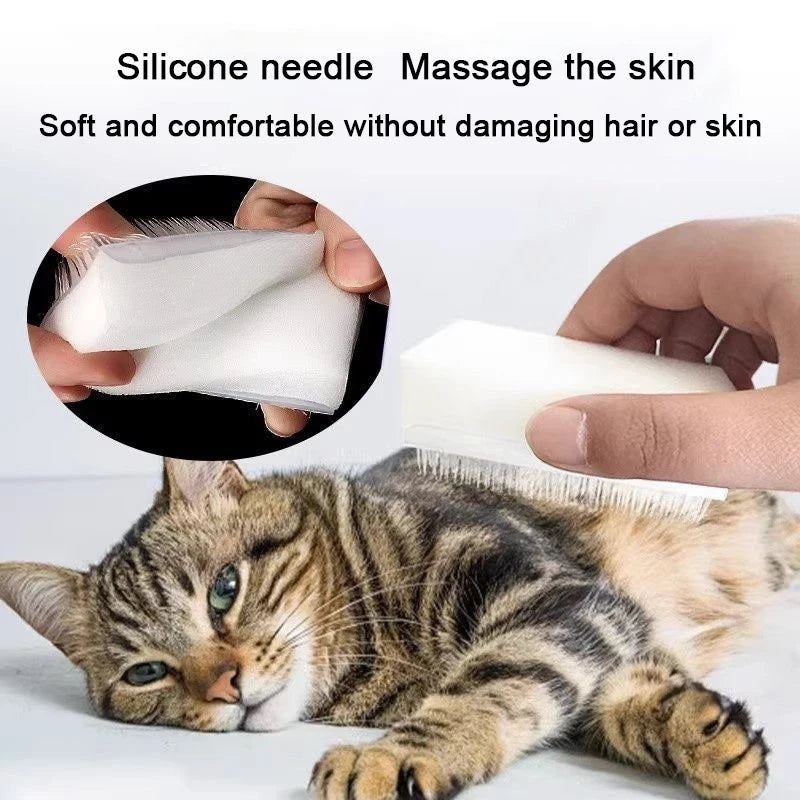 1/5/10PCS Cat Dog Massage Brush Pet Special Brush Multifunctional Dust Removal Sponge Cleaning Brush Simulated Cat Tongue Comb